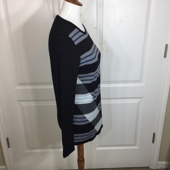 Halogen Striped Long Sleeve Scoop Neck Sweater - Picture 2 of 5
